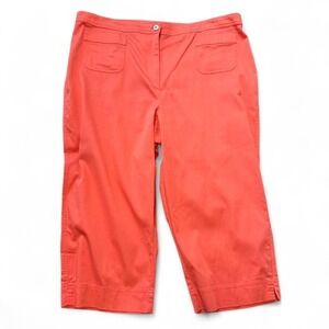 Vintage 90s Chico's Coral Capri Pants, Women's Size 16
